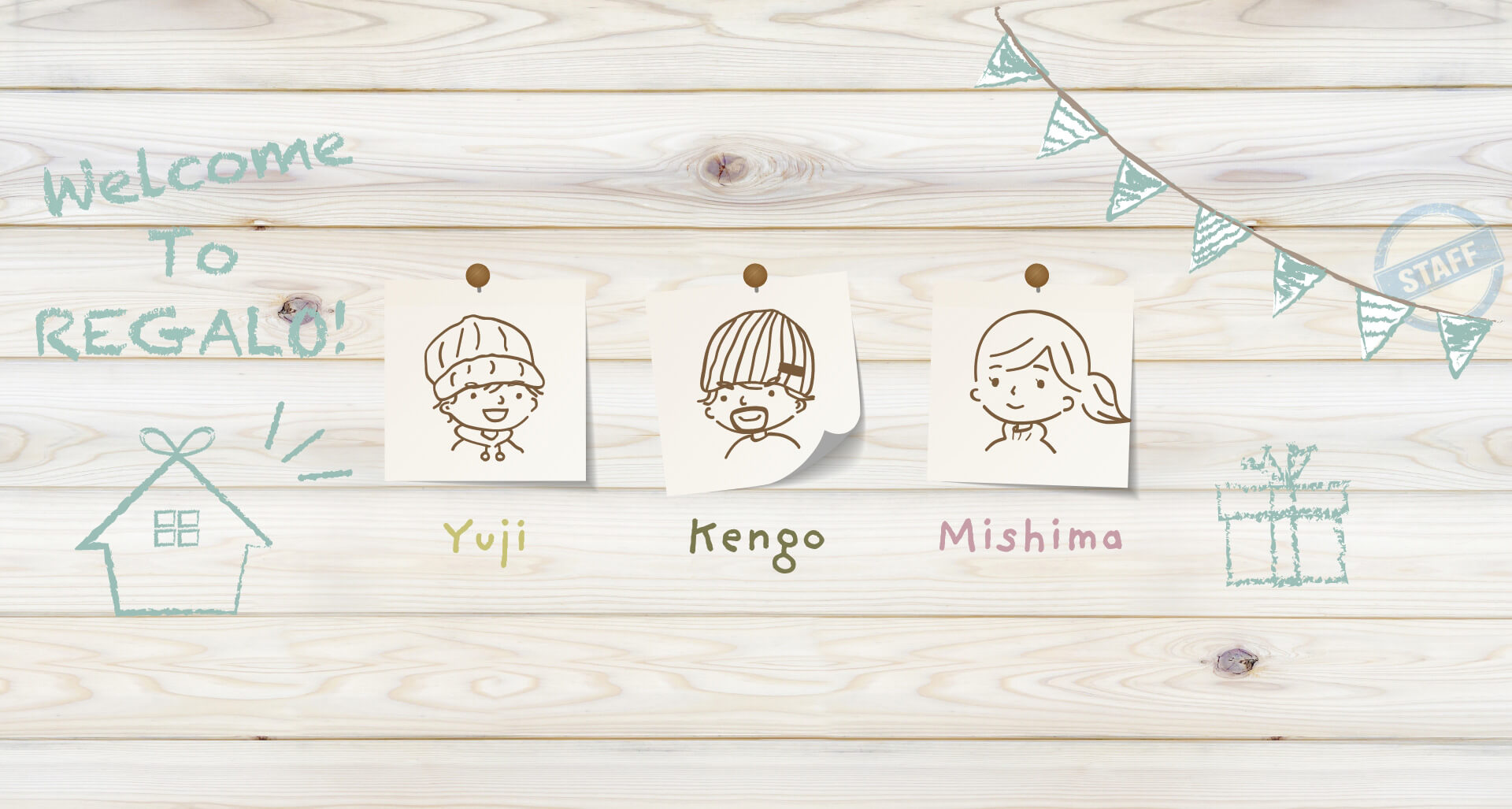 スタッフのYuji、Kengo、Mishima